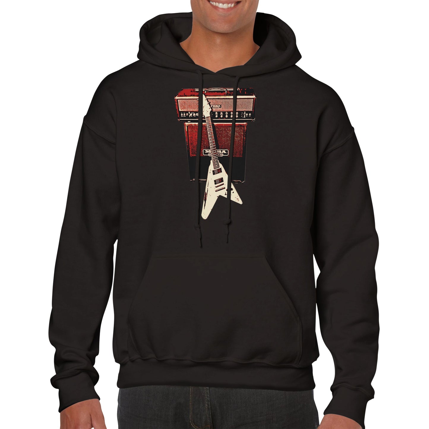 James Gibson Flying V-Felpa con cappuccio classica unisex